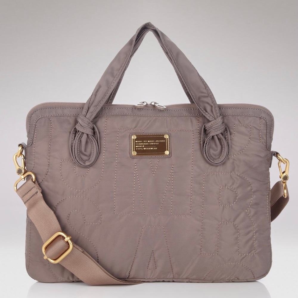 Marc by Marc Jacobs Taupe Laptop Bag